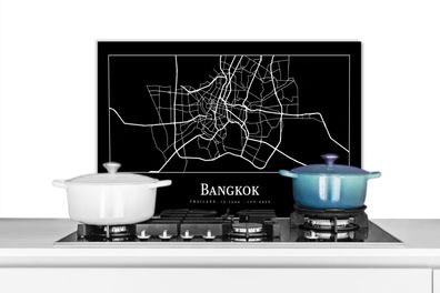 Spritzschutz Küchenrückwand - 60x40 cm Bangkok - Karte - Stadtplan (Gr. 60x40 cm)