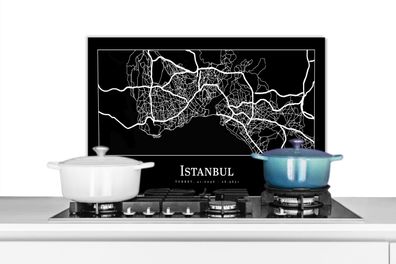 Spritzschutz Küchenrückwand - 60x40 cm Stadtplan - Istanbul - Karte (Gr. 60x40 cm)
