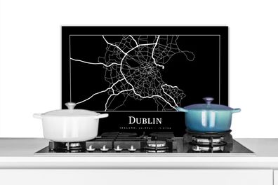 Spritzschutz Küchenrückwand - 70x50 cm Stadtplan - Dublin - Karte (Gr. 70x50 cm)