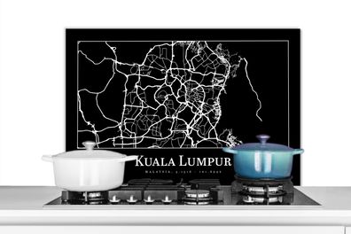 Spritzschutz Küchenrückwand - 80x55 cm Stadtplan - Kuala Lumpur - Karte