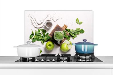 Spritzschutz Küchenrückwand - 70x50 cm Kräuter - Apfel - Smoothie (Gr. 70x50 cm)