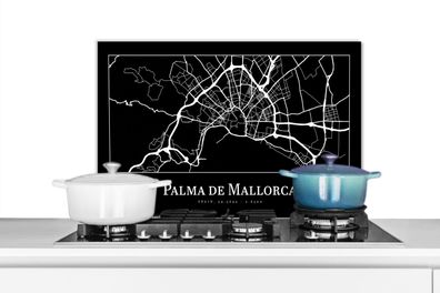 Spritzschutz Küchenrückwand - 70x50 cm Karte - Stadtplan - Palma de Mallorca - Karte