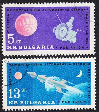 Bulgarien Bulgaria [1963] MiNr 1366-67 ( O/ used ) Weltraum