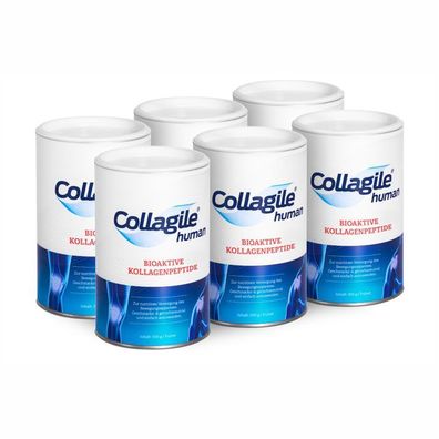6x Collagile® human 300g - Bioaktive Kollagenpeptide