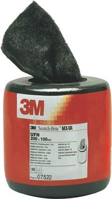 3M 7522 Schleifvliesrolle MX-SR Länge 6 m Breite 100 mm ultra fine 1000 grau