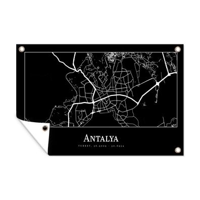 Outdoor-Poster Gartenposter 90x60 cm Karte - Antalya - Stadtplan (Gr. 90x60 cm)