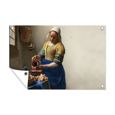 Outdoor-Poster Gartenposter 90x60 cm Das Milchmädchen - Kunst - Alte Meister - Verme