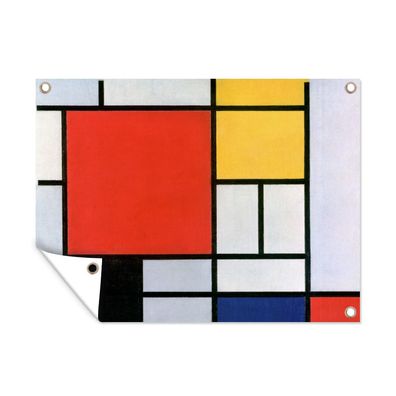 Outdoor-Poster Gartenposter 120x90 cm Kunst - Mondrian - Alte Meister