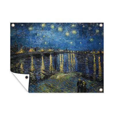 Outdoor-Poster Gartenposter 80x60 cm Van Gogh - Brücke - Alte Meister (Gr. 80x60 cm)