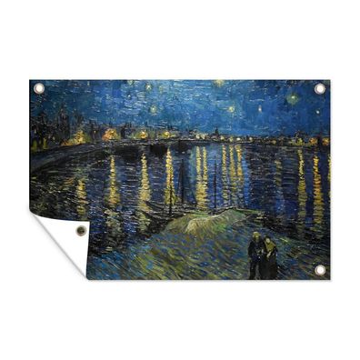 Outdoor-Poster Gartenposter 90x60 cm Van Gogh - Brücke - Alte Meister (Gr. 90x60 cm)