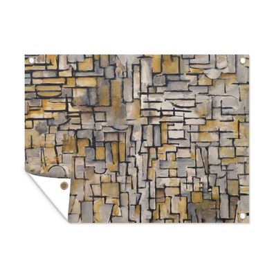 Outdoor-Poster Gartenposter 120x90 cm Mondrian - Kunst - Alte Meister