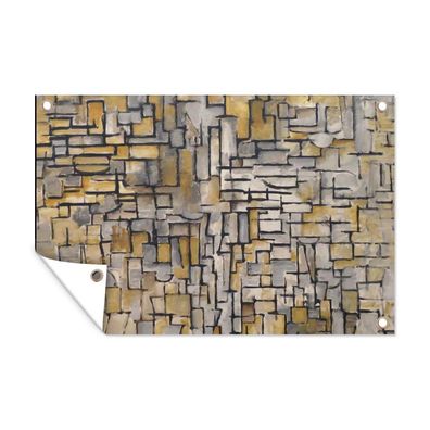 Outdoor-Poster Gartenposter 120x80 cm Mondrian - Kunst - Alte Meister
