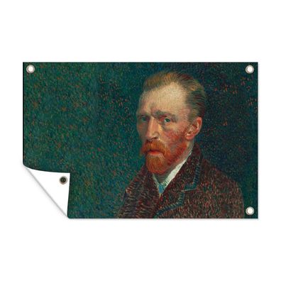 Outdoor-Poster Gartenposter 60x40 cm Kunst - Van Gogh - Alte Meister - Selbstporträt