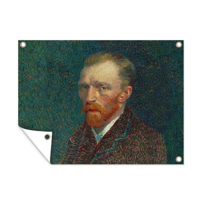 Outdoor-Poster Gartenposter 120x90 cm Kunst - Van Gogh - Alte Meister - Selbstporträ