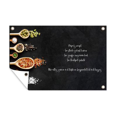 Outdoor-Poster Gartenposter 60x40 cm Sprichwörter - Papa-Rezept - Zitate - Kochen