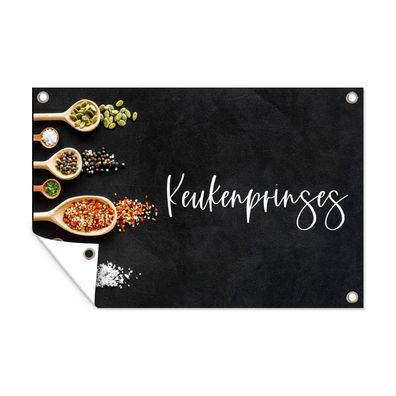 Outdoor-Poster Gartenposter 60x40 cm Küchenprinzessin - Küche - Zitate - Frauen - Sp