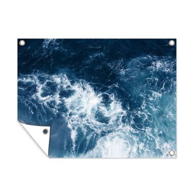 Outdoor-Poster Gartenposter 120x90 cm Wasser - Golf - Blau (Gr. 120x90 cm)