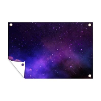 Outdoor-Poster Gartenposter 120x80 cm Sternenhimmel - Sonne - Universum