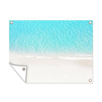 Outdoor-Poster Gartenposter 80x60 cm Blau - Wasser - Strand (Gr. 80x60 cm)