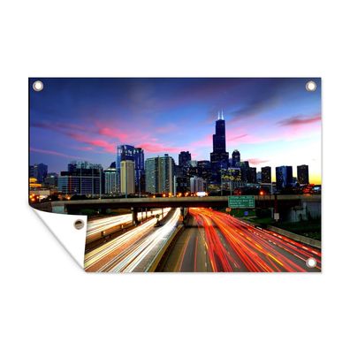 Outdoor-Poster Gartenposter 60x40 cm Stadt - Verkehr - USA (Gr. 60x40 cm)