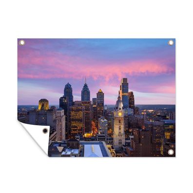Outdoor-Poster Gartenposter 80x60 cm Städte - Skyline - Vereinigte Staaten