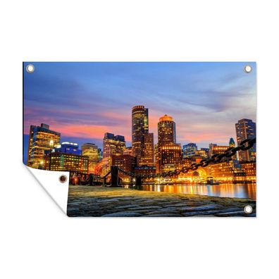 Outdoor-Poster Gartenposter 60x40 cm Licht - Wasser - Architektur (Gr. 60x40 cm)