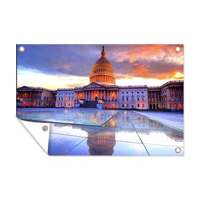Outdoor-Poster Gartenposter 60x40 cm Kapitol - Architektur - Platz (Gr. 60x40 cm)
