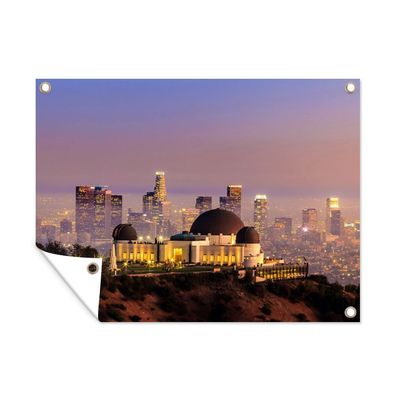 Outdoor-Poster Gartenposter 40x30 cm Los Angeles - Skyline - Architektur