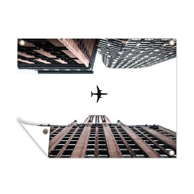 Outdoor-Poster Gartenposter 40x30 cm Flugzeuge - Stadt - Wohnung (Gr. 40x30 cm)