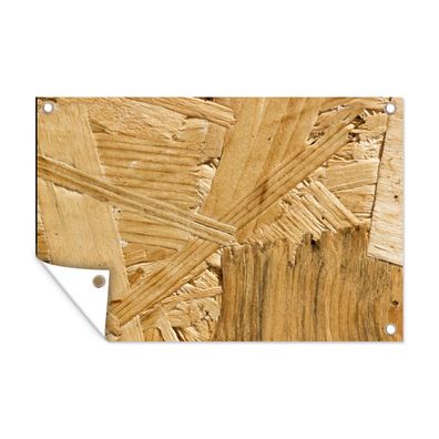 Outdoor-Poster Gartenposter 120x80 cm Holz - OSB - Muster (Gr. 120x80 cm)