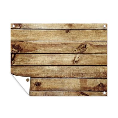 Outdoor-Poster Gartenposter 40x30 cm Holz - Bohlen - Struktur (Gr. 40x30 cm)