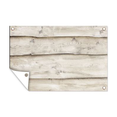Outdoor-Poster Gartenposter 90x60 cm Weiß - Regale - Holz - Birke (Gr. 90x60 cm)