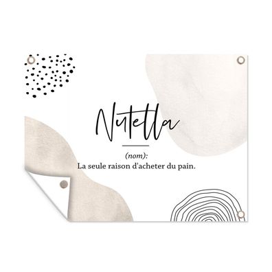 Outdoor-Poster Gartenposter 40x30 cm Nutella - Zitate - Wörterbuch - Sprichwörter -