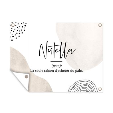 Outdoor-Poster Gartenposter 40x30 cm Nutella - Zitate - Wörterbuch - Sprichwörter -