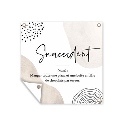Outdoor-Poster Gartenposter 200x200 cm Sprichwörter - Snaccident - Zitate - Wörterbu