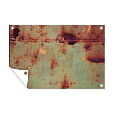 Outdoor-Poster Gartenposter 120x80 cm Vintage - Rost - Eisen (Gr. 120x80 cm)