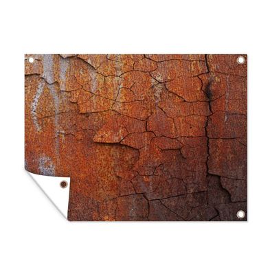 Outdoor-Poster Gartenposter 40x30 cm Eisen - Rost - Industriell (Gr. 40x30 cm)
