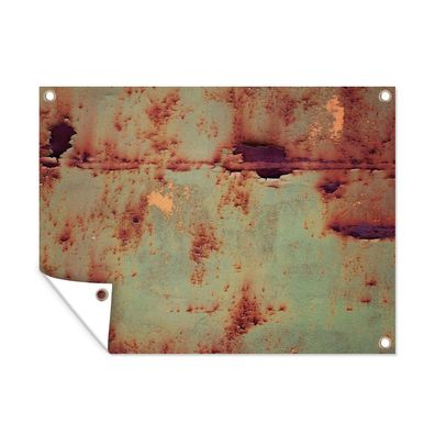 Outdoor-Poster Gartenposter 40x30 cm Vintage - Rost - Eisen (Gr. 40x30 cm)