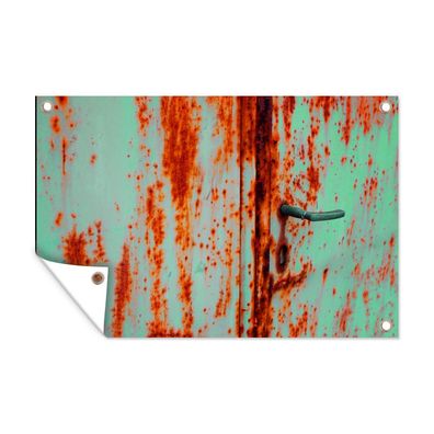 Outdoor-Poster Gartenposter 120x80 cm Rost - Eisen - Industriell (Gr. 120x80 cm)