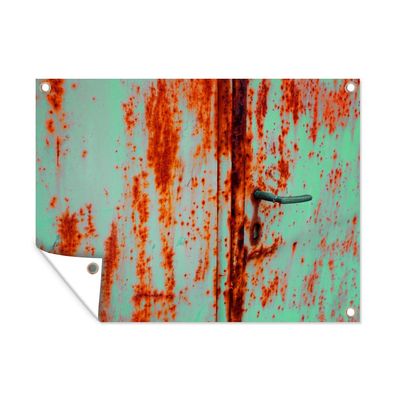 Outdoor-Poster Gartenposter 40x30 cm Rost - Eisen - Industriell (Gr. 40x30 cm)