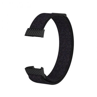Nylon Armband Ersatzband Sport Leder Watch Für Fitbit Charge 3 / 4 Schwarz