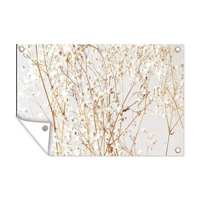 Outdoor-Poster Gartenposter 90x60 cm Natur - Äste - Blumen (Gr. 90x60 cm)