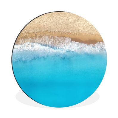 Wandbild Runde Bilder 30x30 cm Strand - Wasser - Blau (Gr. 30x30 cm)