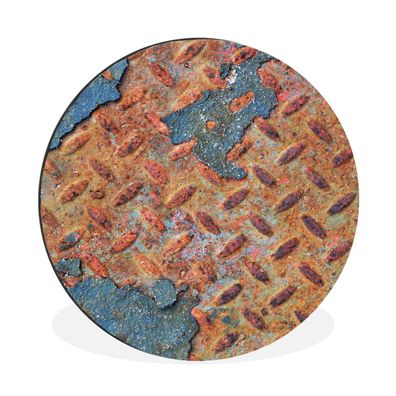 Wandbild Runde Bilder 30x30 cm Rost - Diamantplatte - Beton (Gr. 30x30 cm)