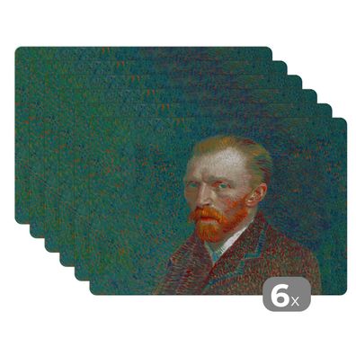 Placemats Tischset 6-teilig 45x30 cm Kunst - Van Gogh - Alte Meister - Selbstporträ