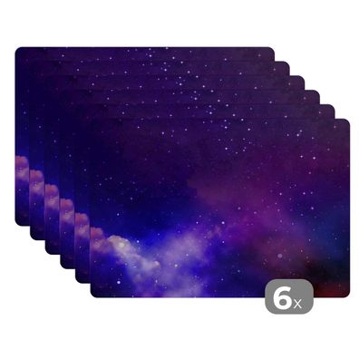 Placemats Tischset 6-teilig 45x30 cm Sternenhimmel - Sonne - Universum