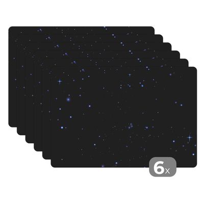 Placemats Tischset 6-teilig 45x30 cm Nacht - Universum - Sternenhimmel