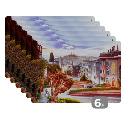 Placemats Tischset 6-teilig 45x30 cm Stadt - Garten - Licht (Gr. 45x30 cm)