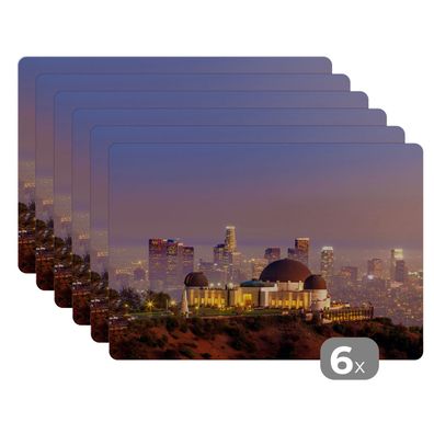 Placemats Tischset 6-teilig 45x30 cm Los Angeles - Skyline - Architektur
