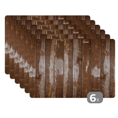 Placemats Tischset 6-teilig 45x30 cm Regale - Holz (Gr. 45x30 cm)